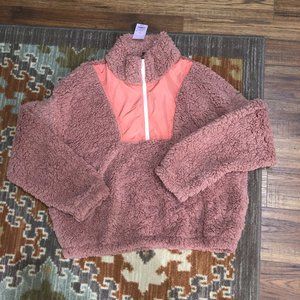 New Women's XXL Sherpa Retro Pullover